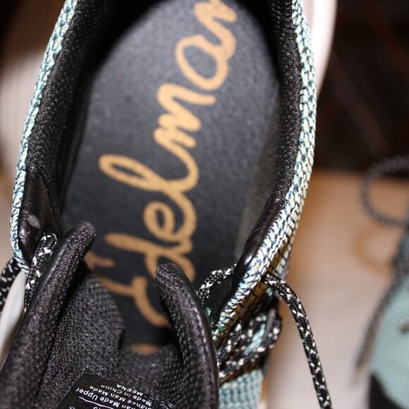 SAM EDELMAN MEENA SNEAKER SHOES US SIZE 6.5 GREEN BLACK WHITE - Picture 10 of 13